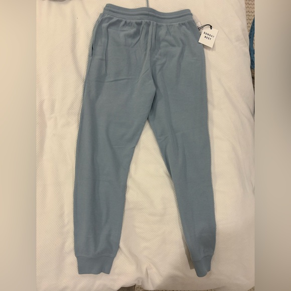 Aritzia Light Blue Waffle Joggers Size M: NWT - Picture 3 of 3